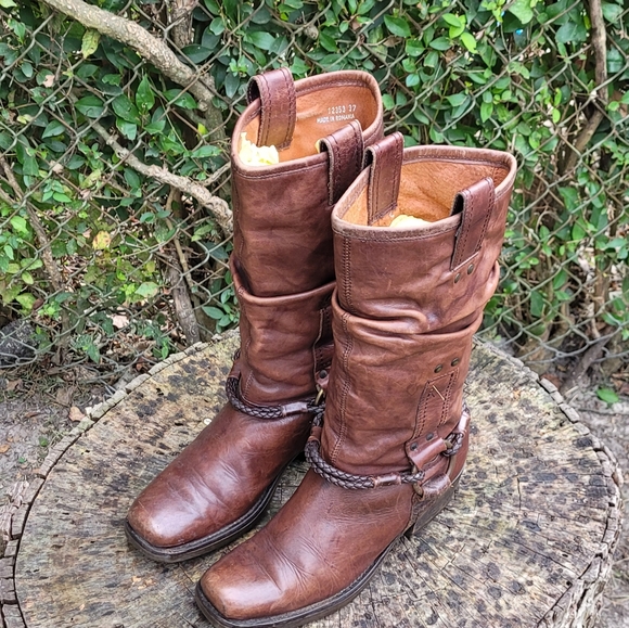 Vintage 90s Pull-On Slouch Boots/Steampunk Boots - Picture 8 of 9